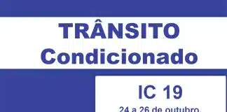 Trânsito no IC19 condicionado nas madrugadas do próximo fim de semana