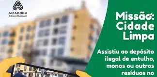 Câmara Municipal da Amadora alerta para deposição ilegal de entulho e assegura aplicação de coimas até 7.481,96€